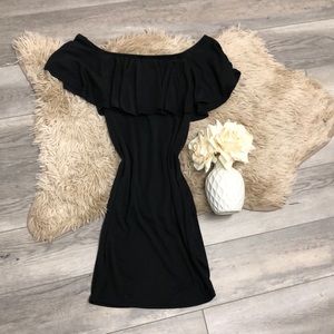 Black off the shoulder dress